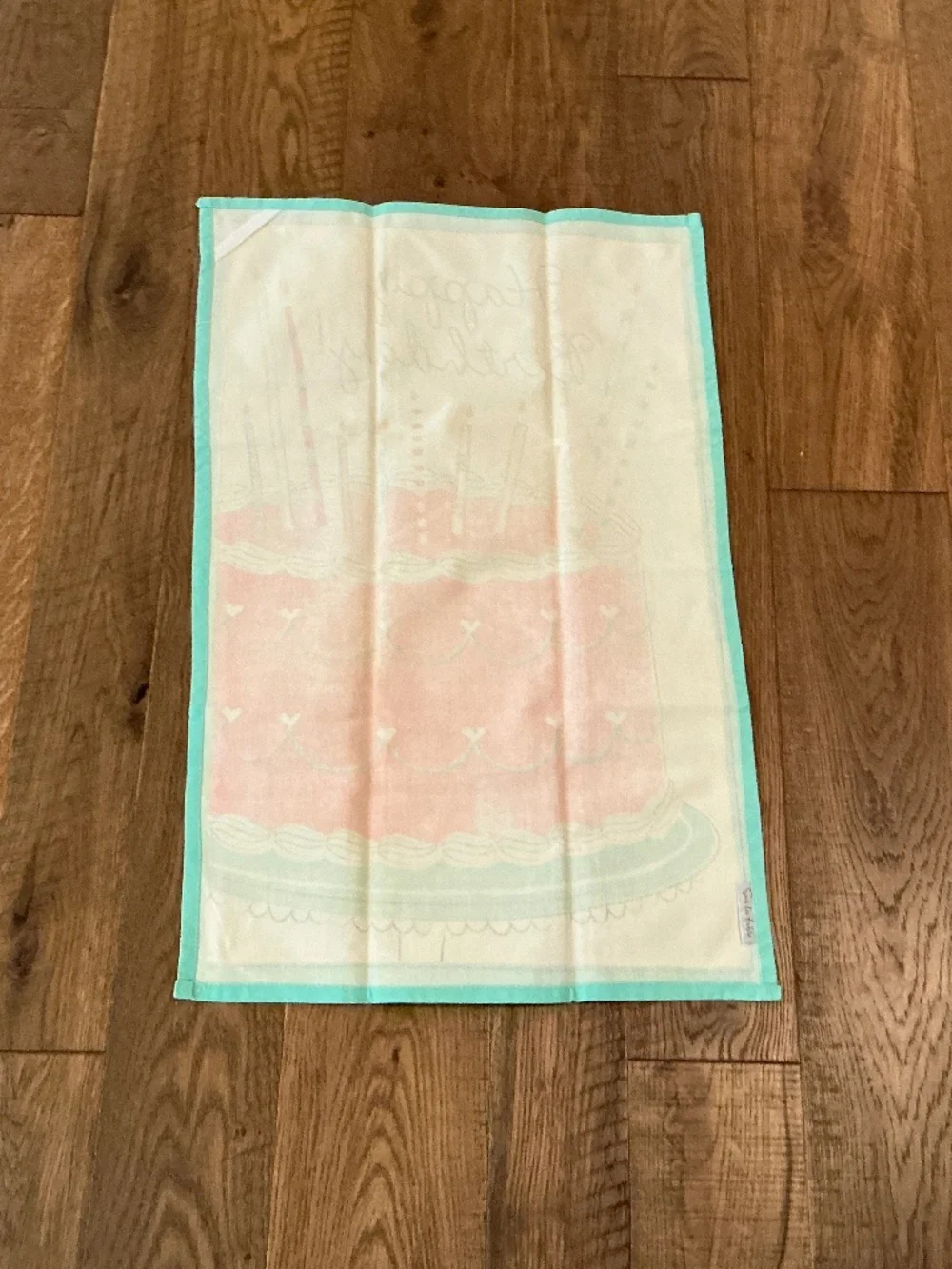 SUR LA TABLE Kitchen Tea Towel Set of 2 Happy Birthday